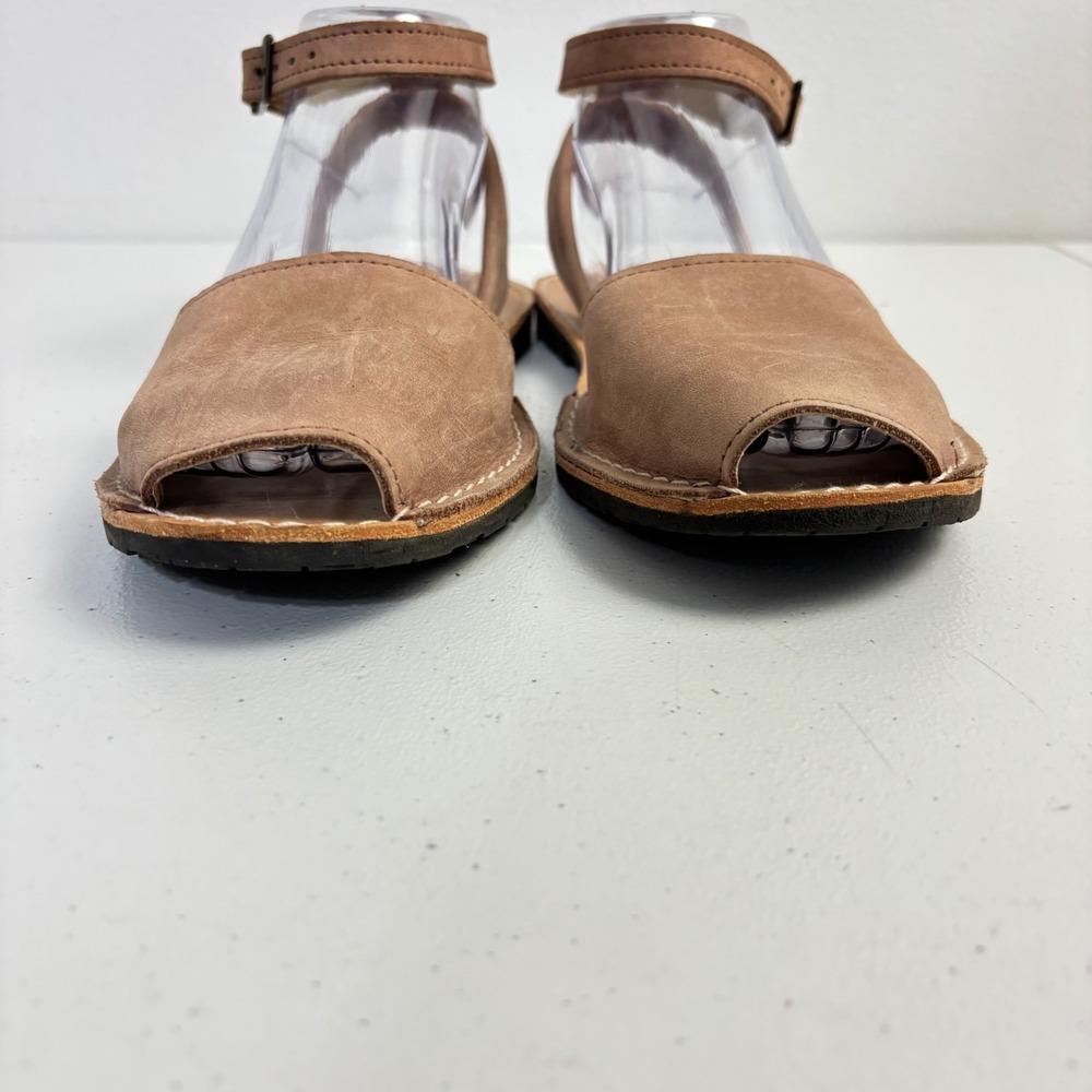 The Spanish Sandal Co Avarca Leather Boho Ankle Strap Earthcore Black Women 38 - Picture 5 of 10